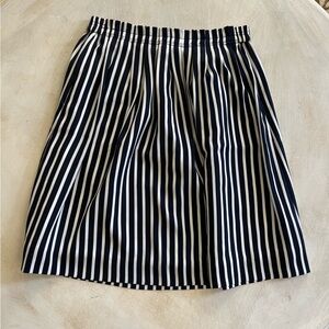 J. Crew Navy Striped Skirt, Pockets, Lined, Size 6